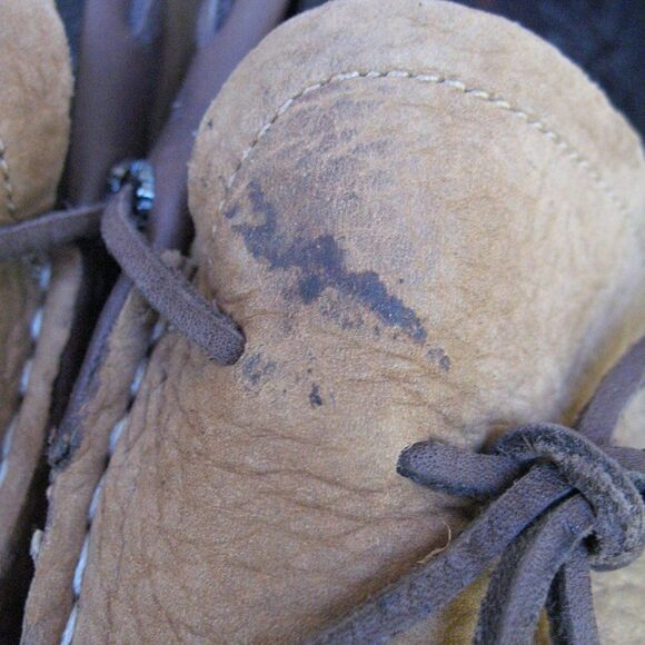 UGG Bel air Nubuck Leather Moc Toe Loafers In Chestnut Leather - Picture 6 of 13
